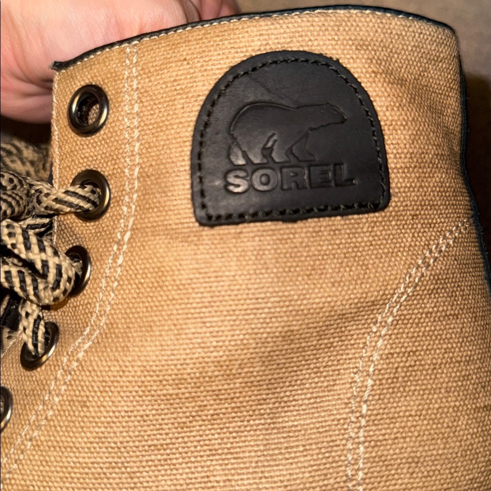 Sorel Two Toned Lace Up Boots Women’s Size 9.5 Winter Brown/Black Good Condition - Picture 10 of 11
